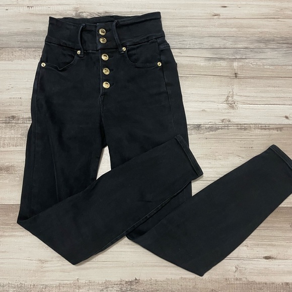 Like New Good American “Good Waist” Button Fly High Waisted Jeans - Size 0/25 - Picture 2 of 16